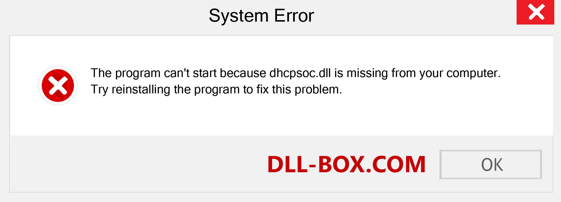  dhcpsoc.dll file is missing?. Download for Windows 7, 8, 10 - Fix  dhcpsoc dll Missing Error on Windows, photos, images