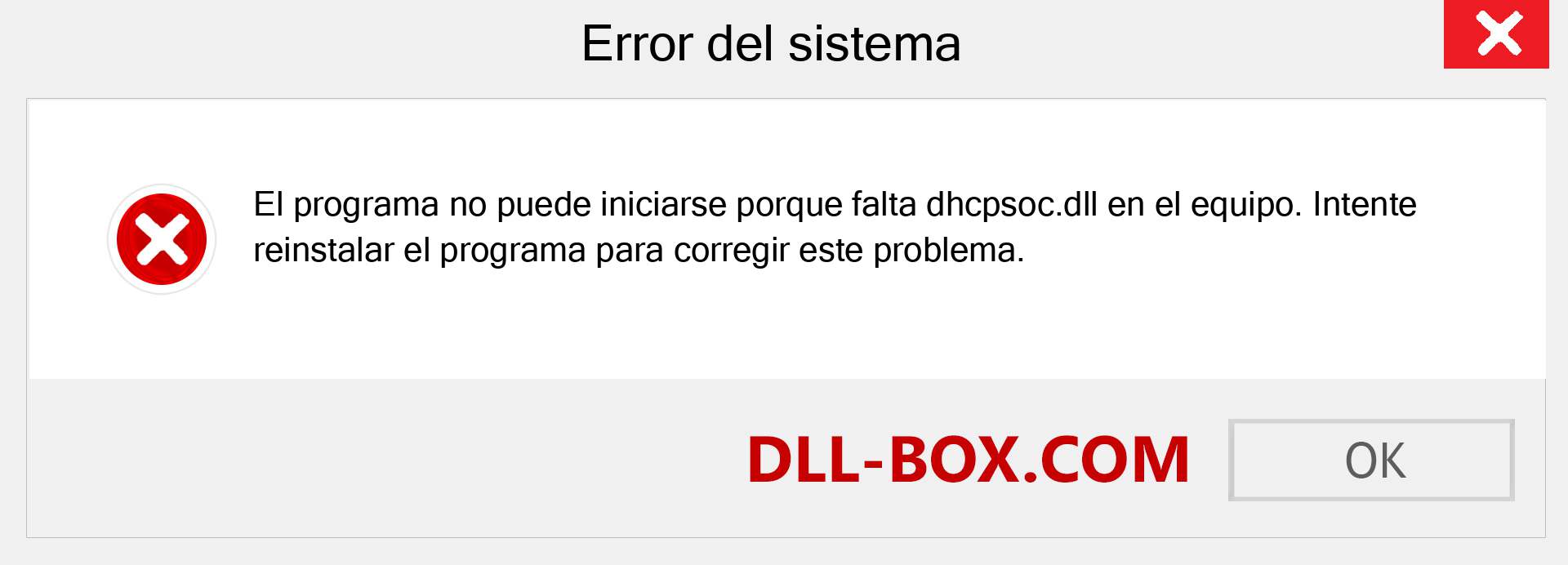 ¿Falta el archivo dhcpsoc.dll ?. Descargar para Windows 7, 8, 10 - Corregir dhcpsoc dll Missing Error en Windows, fotos, imágenes